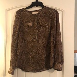 Ann Taylor Loft snakeskin shirt.